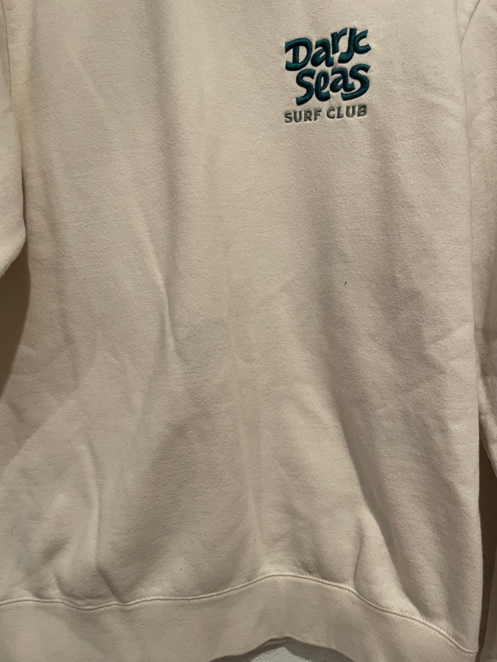 Dark Seas Surf Club Cream & Green Crewneck Sweatshirt - Women or Men - Picture 2 of 6